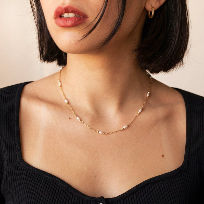 Collier perles élégantes