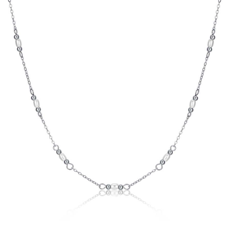 Collier élégant en perles · Argent
