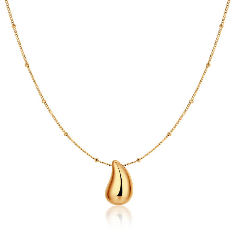 Collier goutte polie