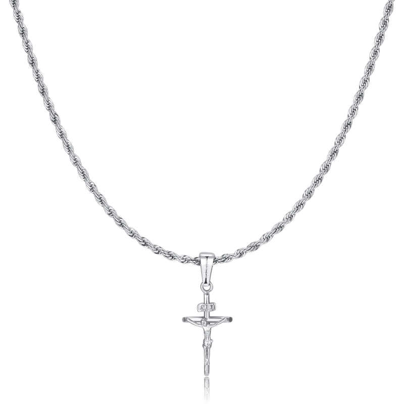 Collier homme BRAVE Croix Corpus