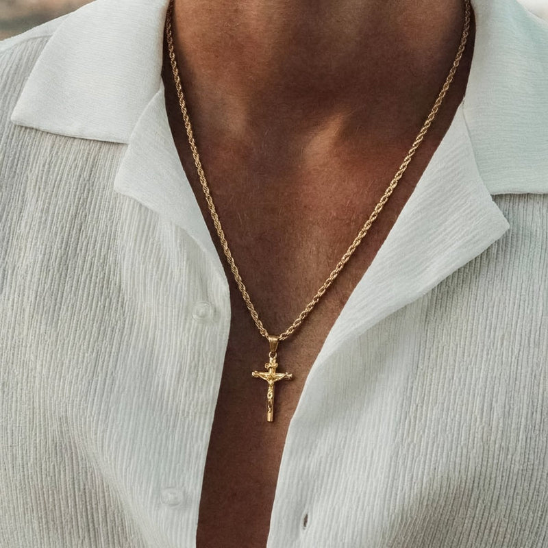 Collier homme BRAVE Croix Corpus