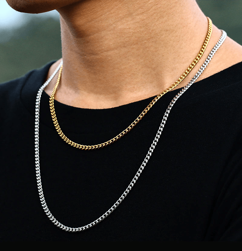 Collier homme BRAVE maille cubaine