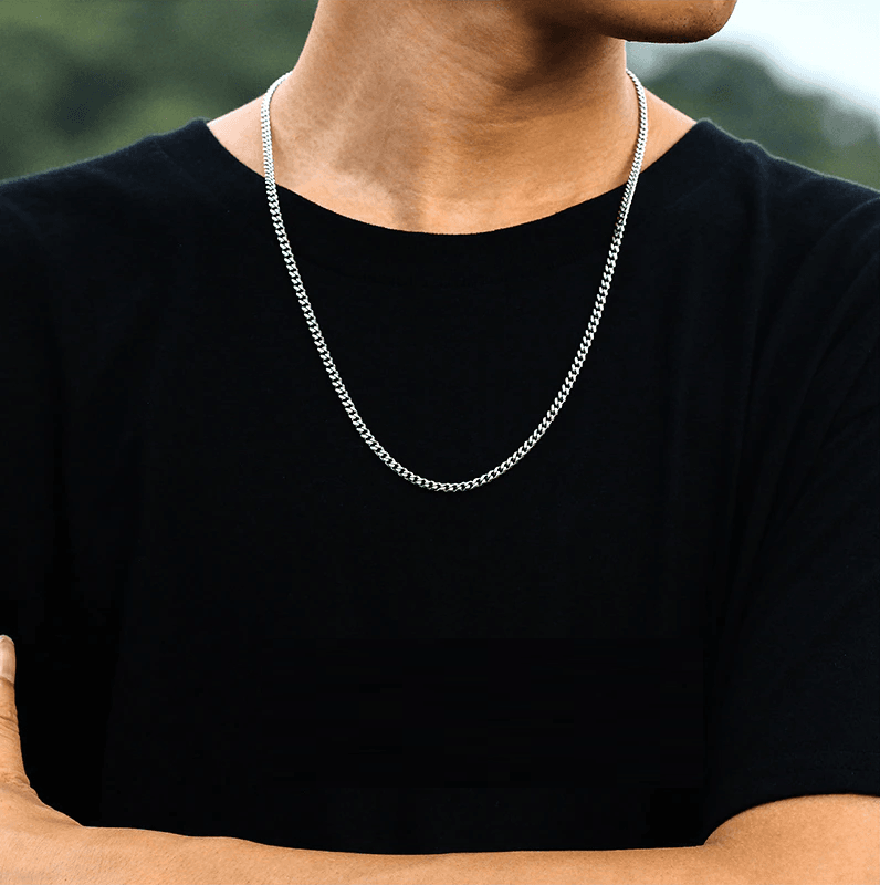 Collier homme BRAVE maille cubaine