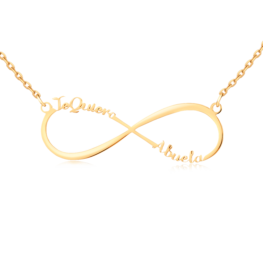 Collier Infini - Personnalisé · Plaqué Or 18K / 2 Noms