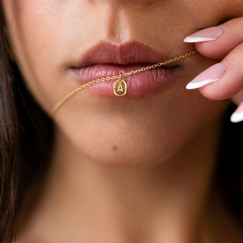 Collier Initiale Brillante
