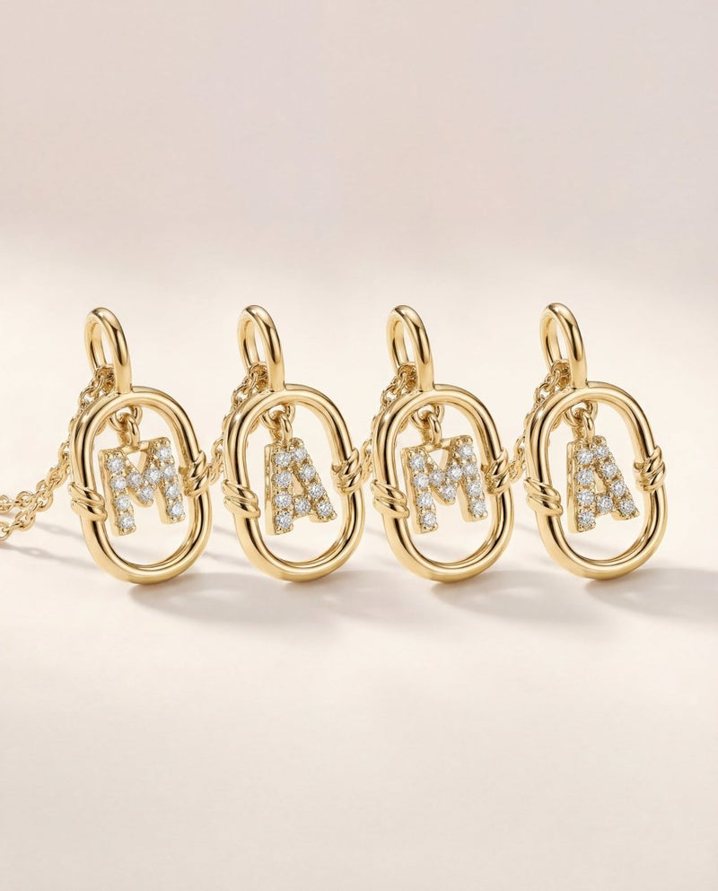 Collier Initiale Brillante