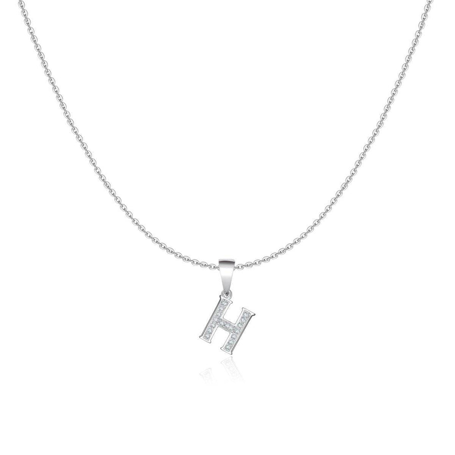 Halskette Glänzende Buchstaben · Silber / H