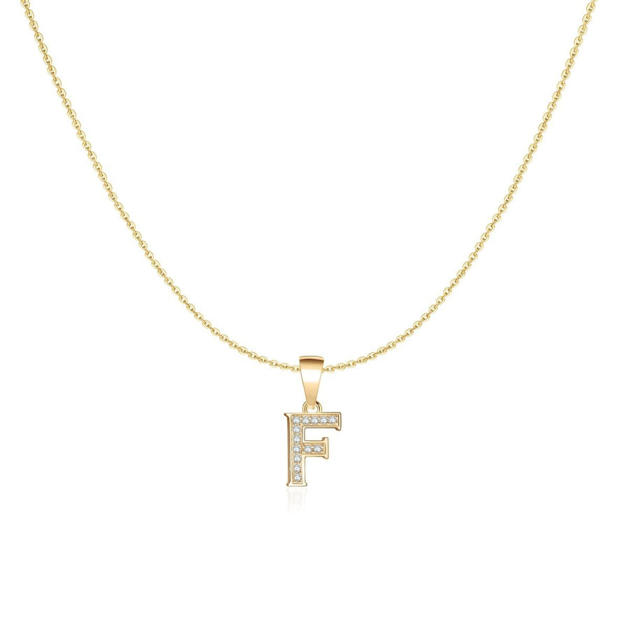 Halskette Glänzende Buchstaben · 18K-Vergoldung / F