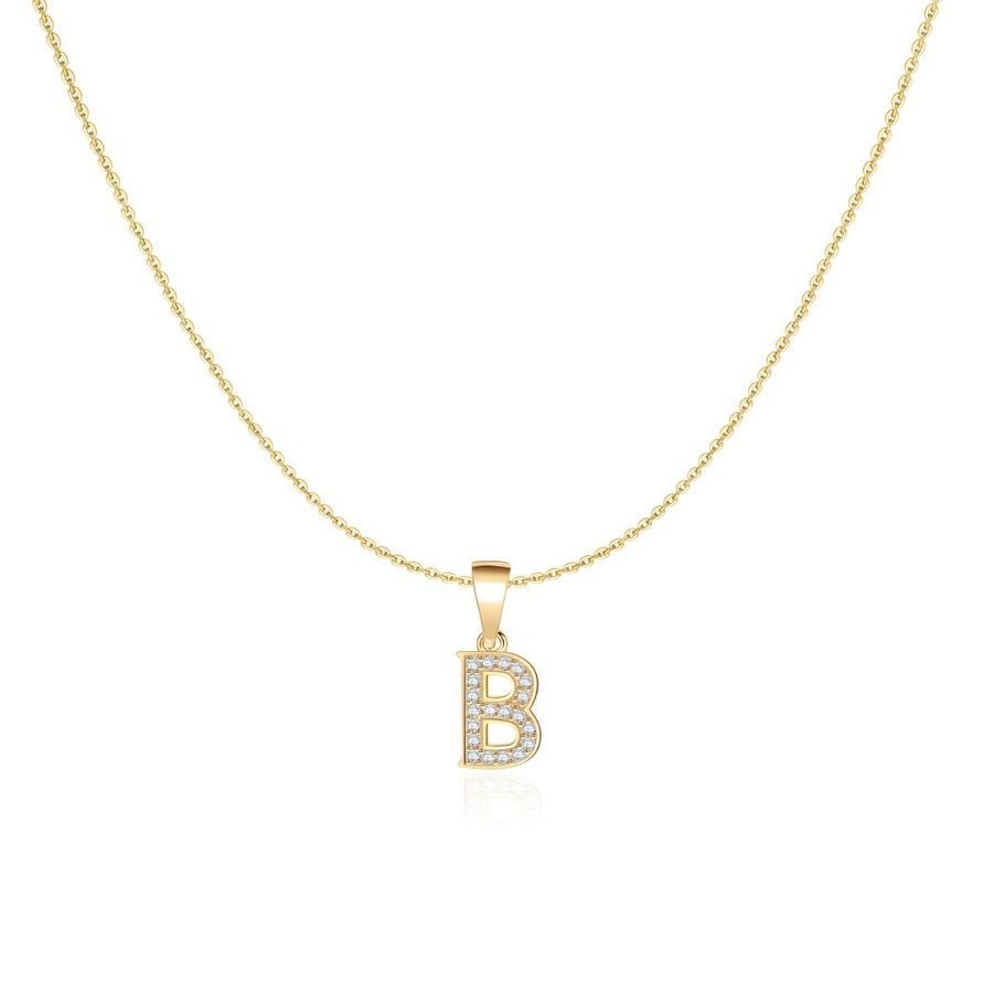 Halskette Glänzende Buchstaben · 18K-Vergoldung / B