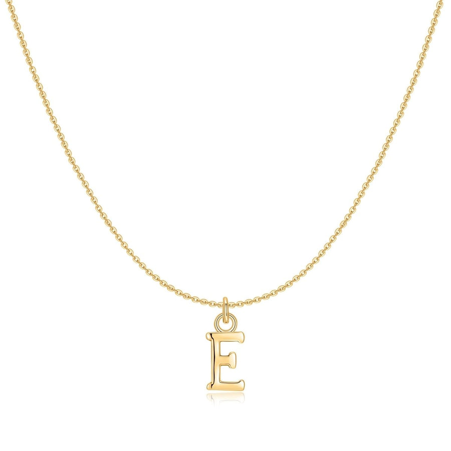 Collier petites lettres · Plaqué Or 18K / E
