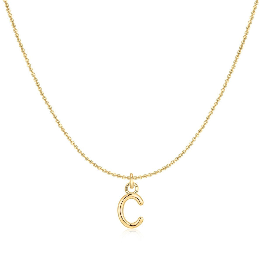 Collier petites lettres · Plaqué Or 18K / C