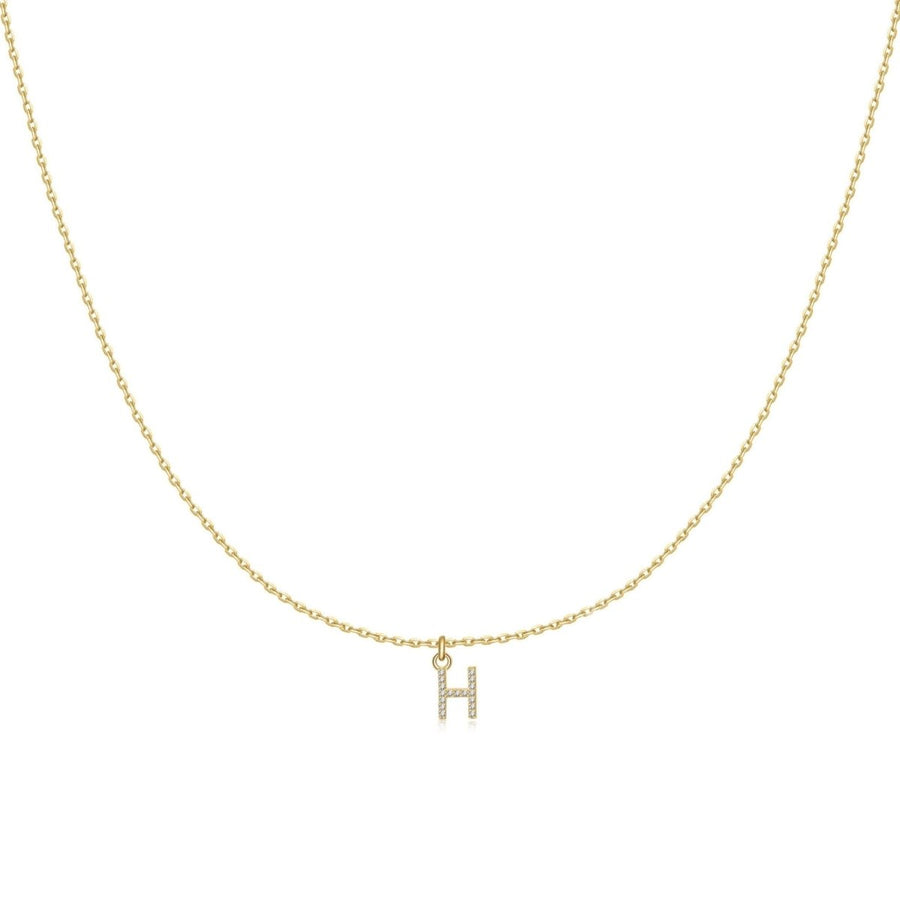 Collana Little Iniziale · Placcatura in Oro 18K / Set (Catenina + Lettera) / H