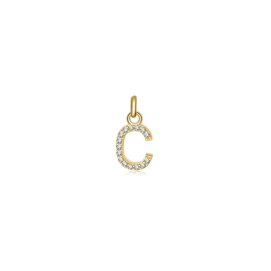 Collana Little Iniziale · Placcatura in Oro 18K / Solo Lettera / C
