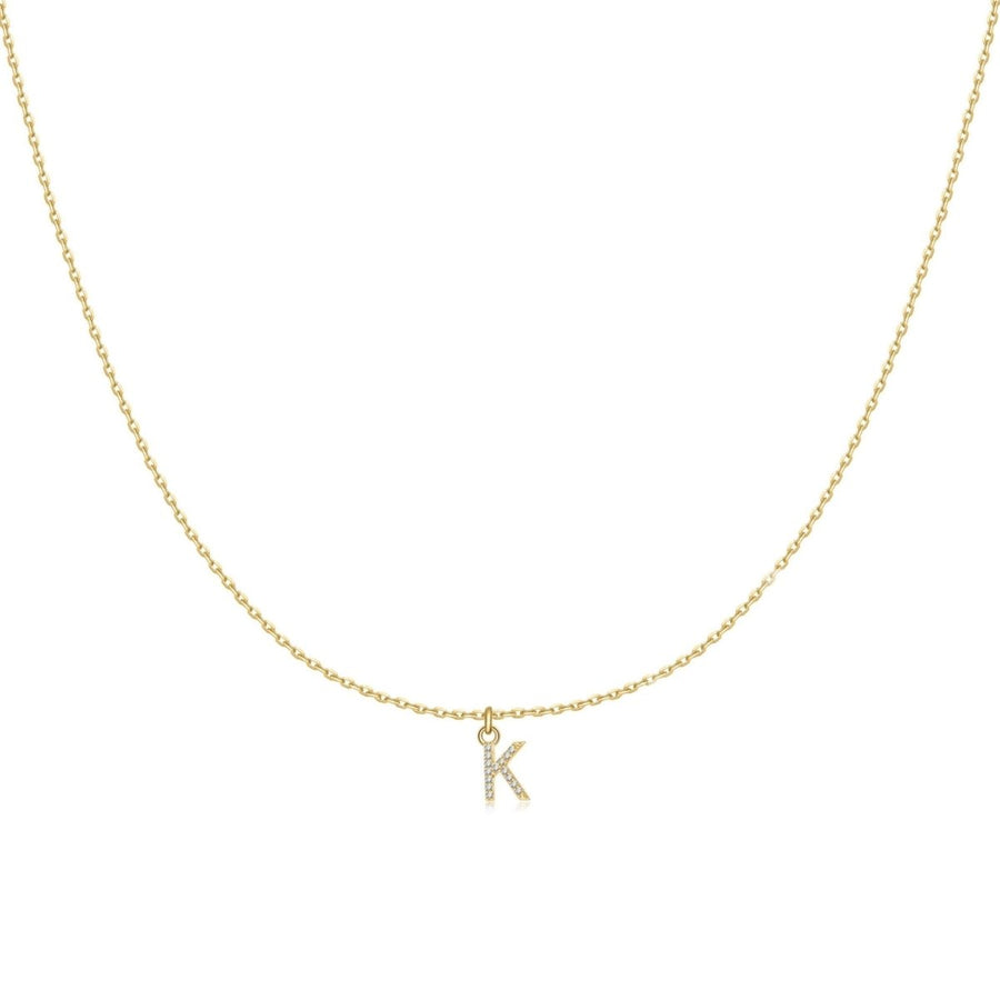 Collana Little Iniziale · Placcatura in Oro 18K / Set (Catenina + Lettera) / K