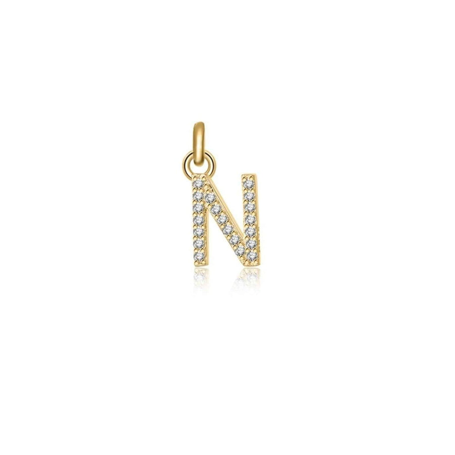 Collana Little Iniziale · Placcatura in Oro 18K / Solo Lettera / N