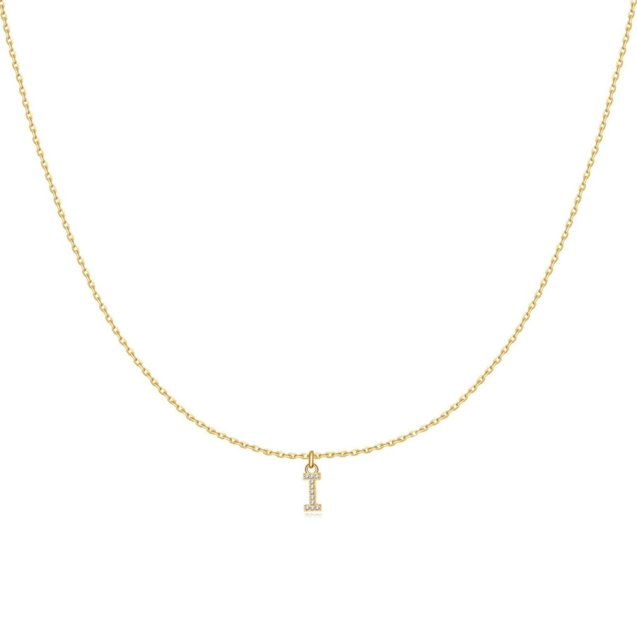 Collana Little Iniziale · Placcatura in Oro 18K / Set (Catenina + Lettera) / I