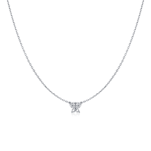 Collier papillon blanc