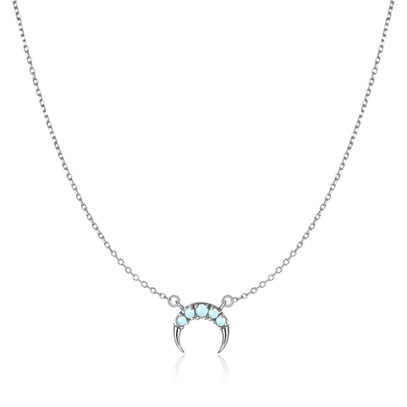 Collier demi-lune en cristal