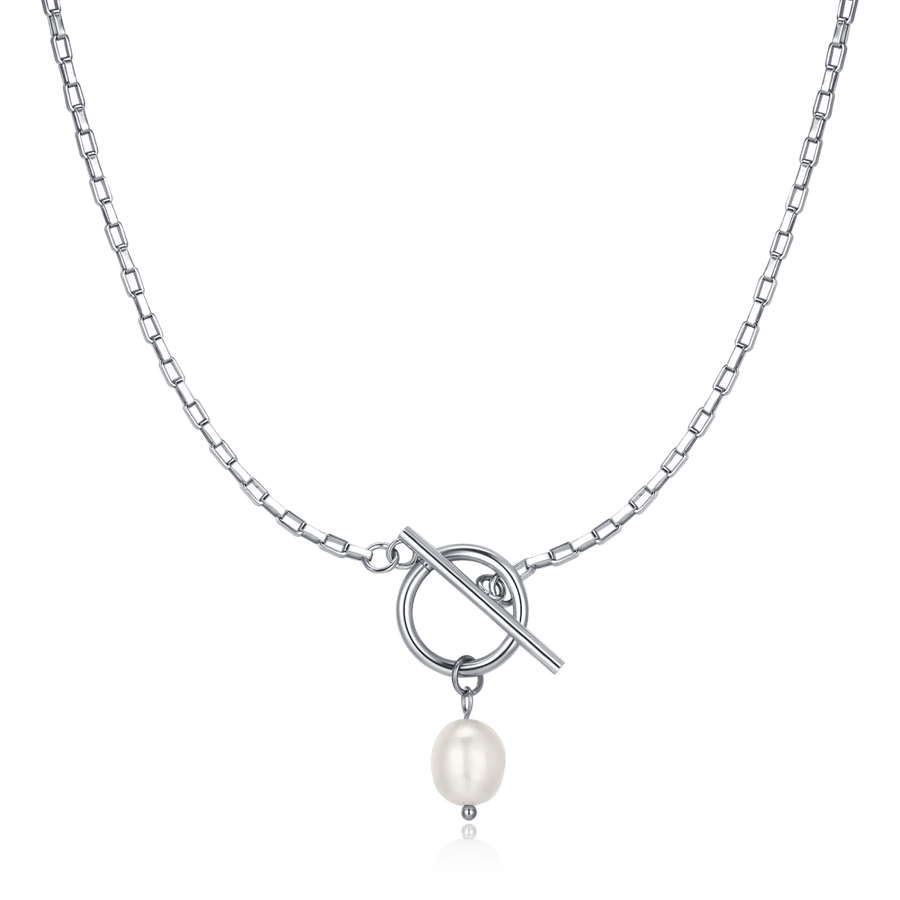 Collier avec perle à l’avant · Argent