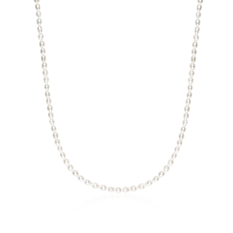 Collier en perles soyeuses · Argent