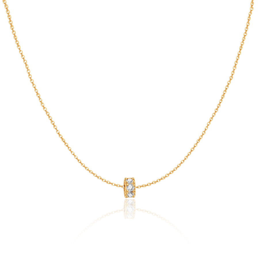Collier roue rayonnante · Plaqué Or 18K