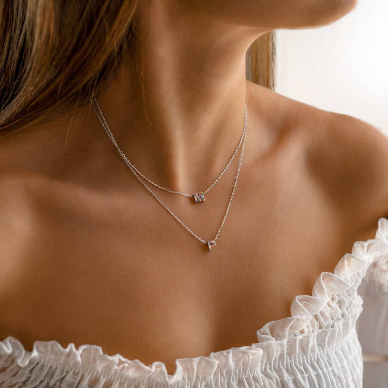 Collier Initiale Brillante