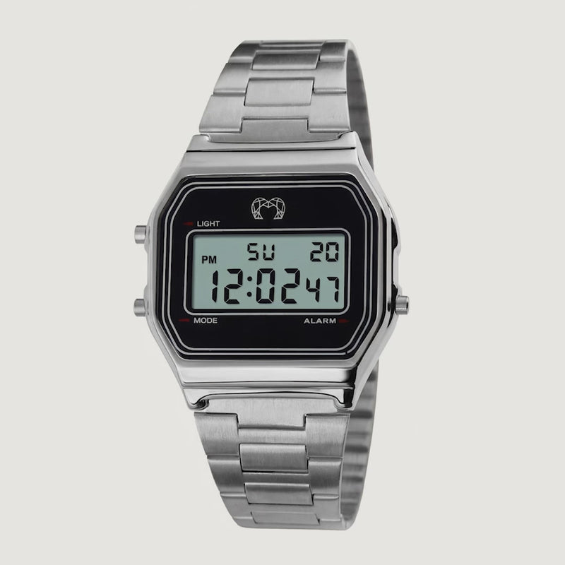 Montre digitale vintage ~ Argent