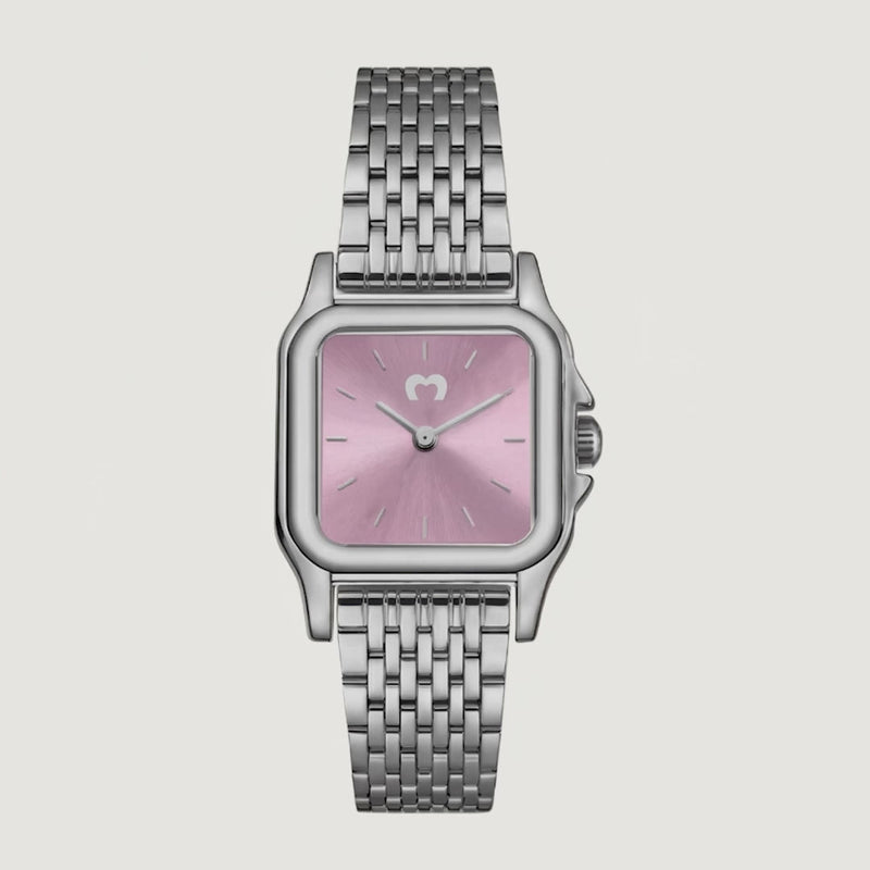 Montre ~ Hampton Silver-Pink