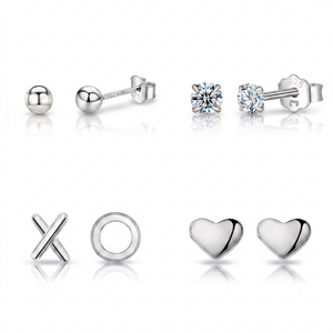Mini boucles d'oreilles assorties