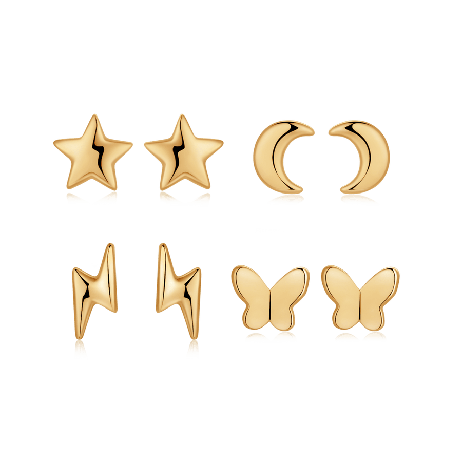Boucles d’oreilles Mini Mystics · Plaqué Or 18K