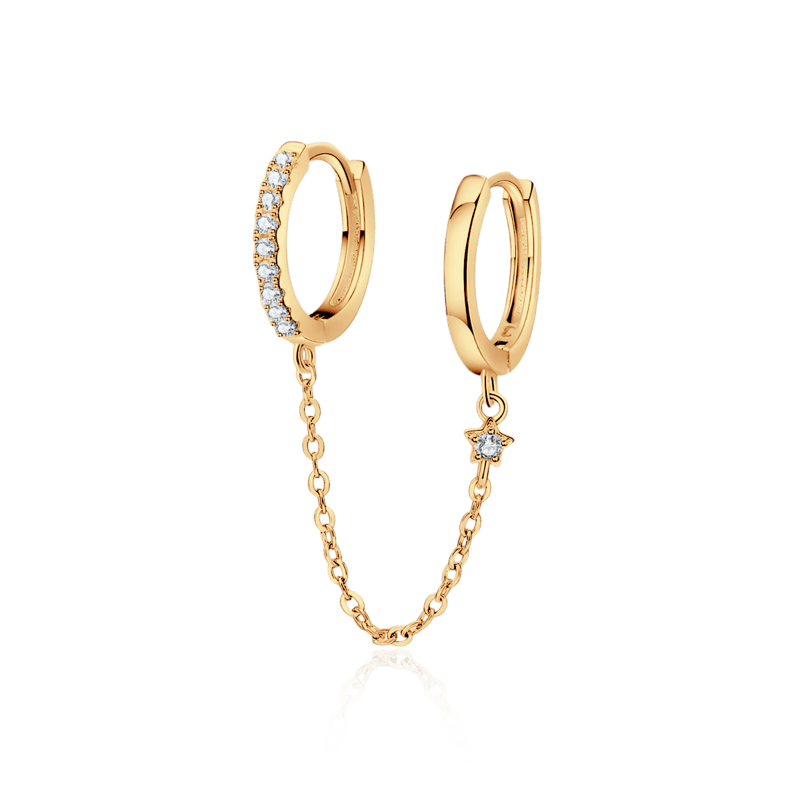 Boucle d'oreille Hoop Chain