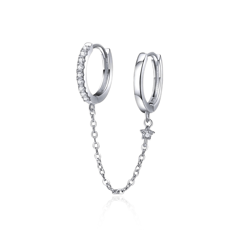 Boucle d'oreille Hoop Chain