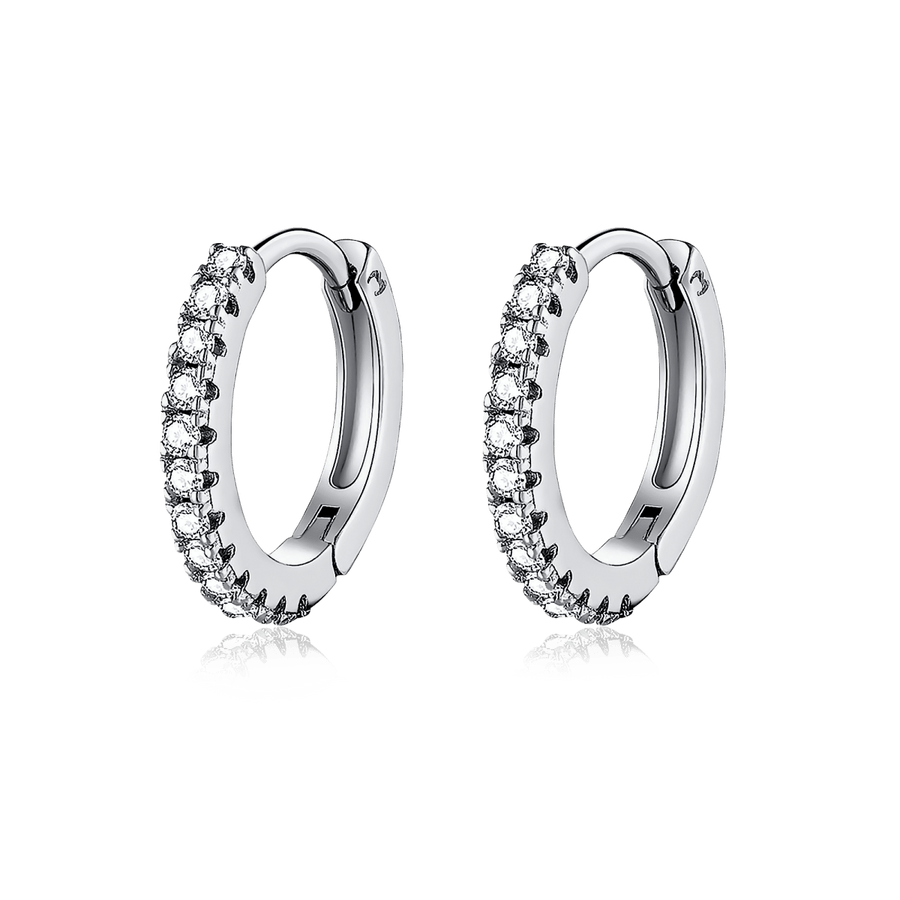 Boucles d'oreilles en zircone · Argent