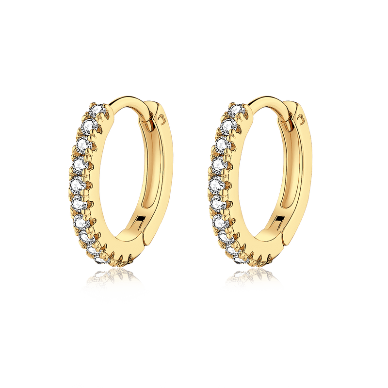 Boucles d’oreilles créoles en zircones