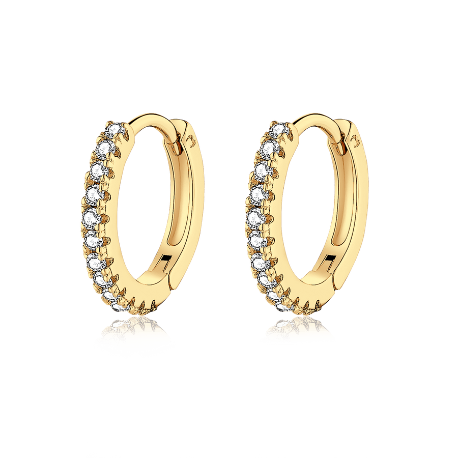 Boucles d'oreilles en zircone · Plaqué Or 18K