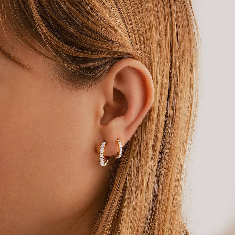 Boucles d’oreilles créoles en zircones