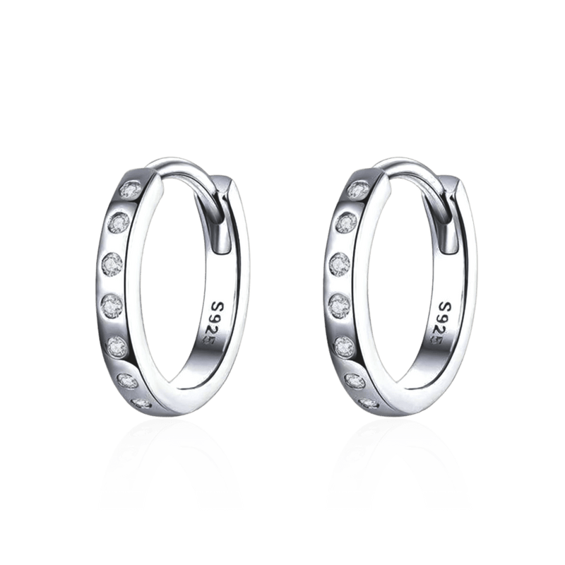 Petites boucles d’oreilles créoles brillantes