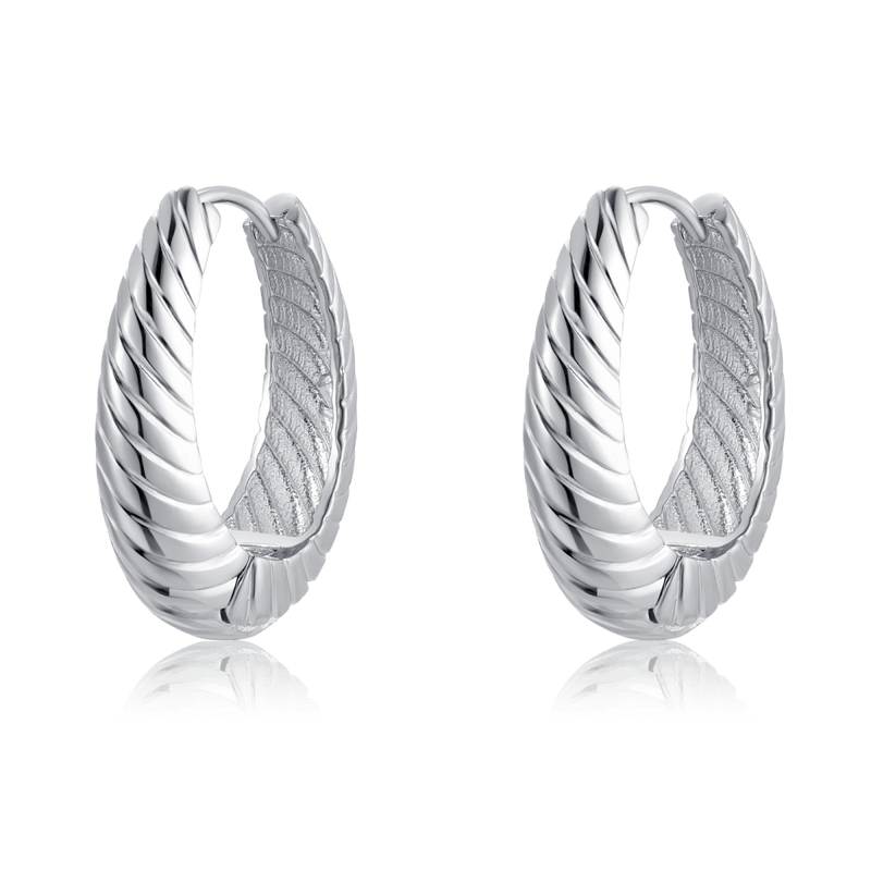 Boucles d’oreilles créoles rainurées