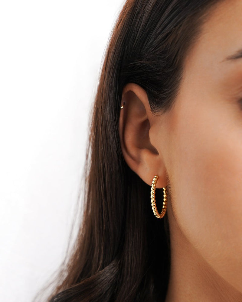 Boucles d’oreilles Anneaux Billes