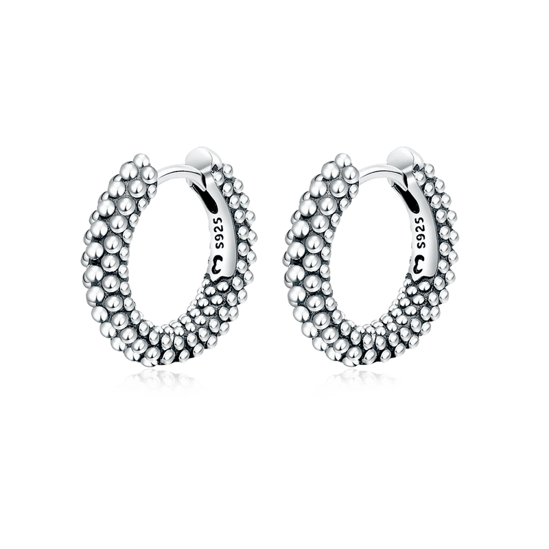 Boucles d’oreilles créoles à billes