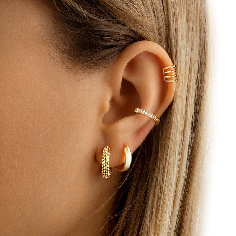 Boucles d’oreilles créoles à billes
