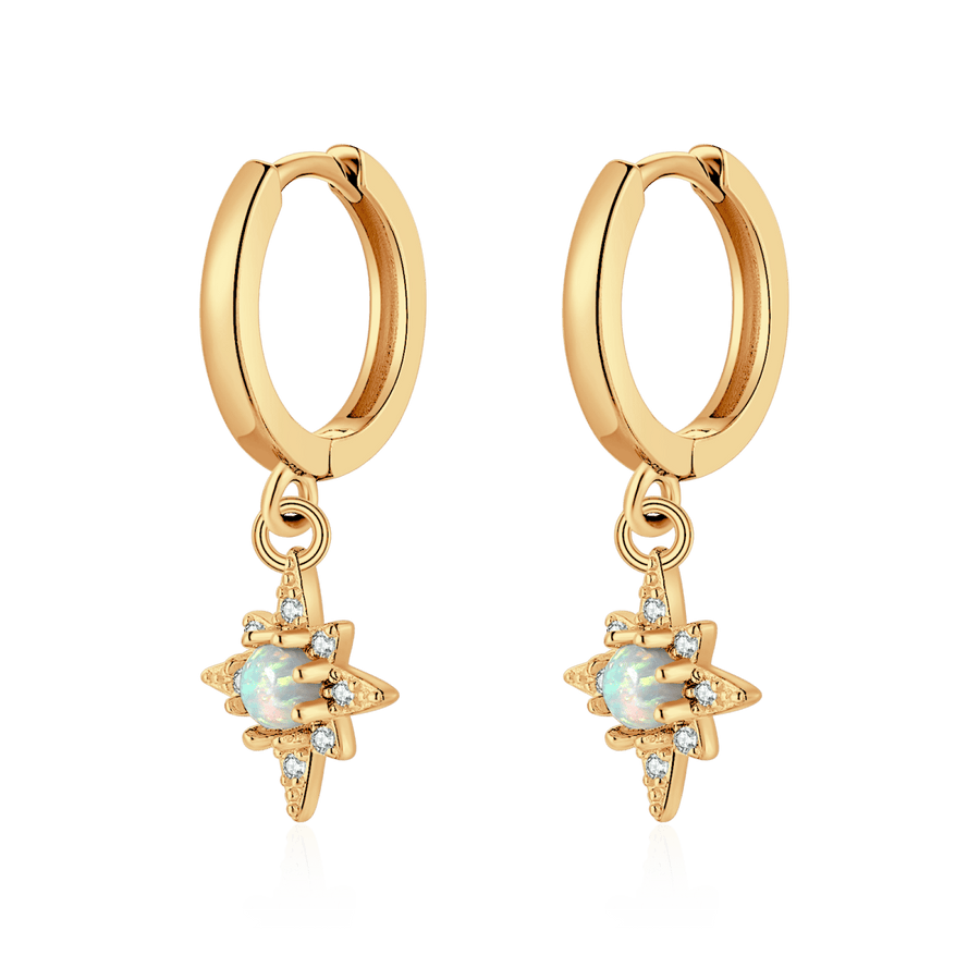 Boucles d’oreilles créoles célestes · Plaqué Or 18K