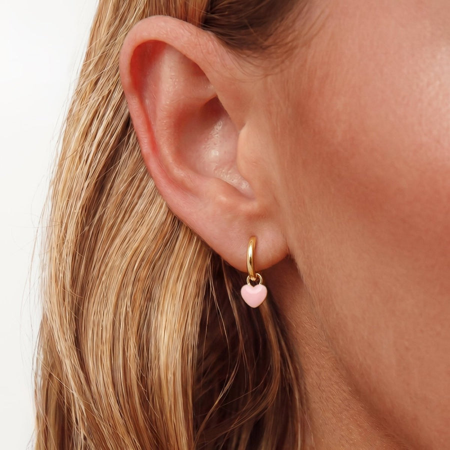 Boucles d'oreilles créoles cœur