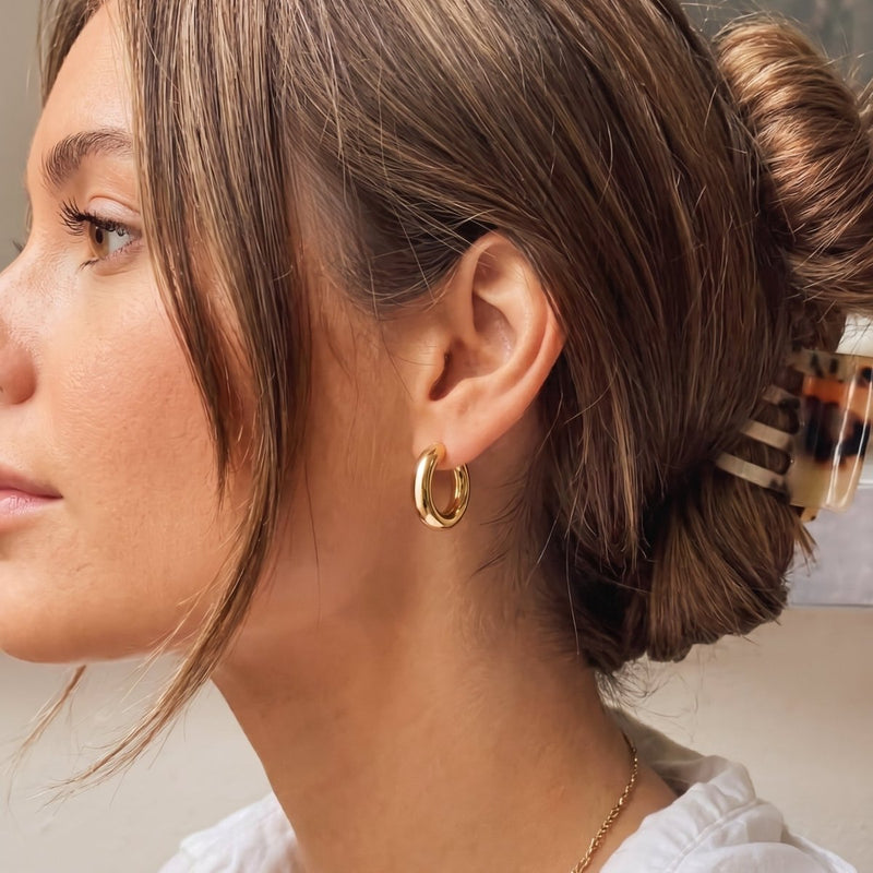 Boucles d'oreilles créoles lisses