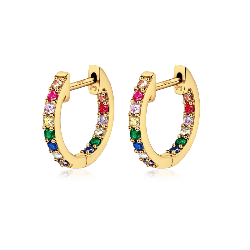 Boucles d’oreilles créoles multicolores