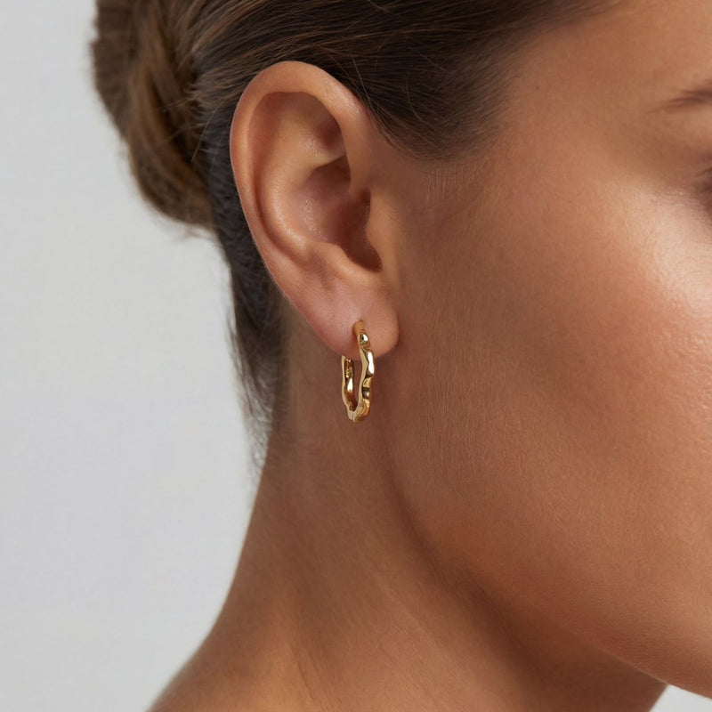 Boucles d’oreilles créoles Vague