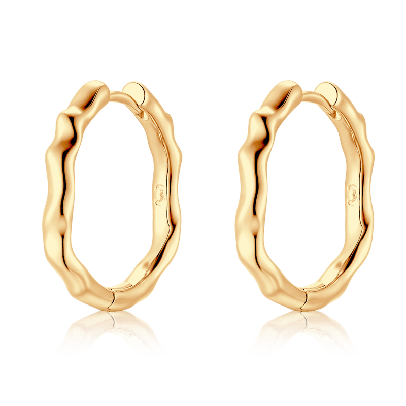 Boucles d’oreilles créoles Vague