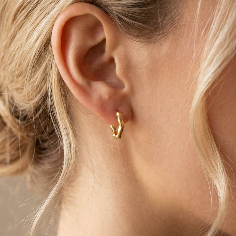 Boucles d'oreilles créoles Ondes subtiles