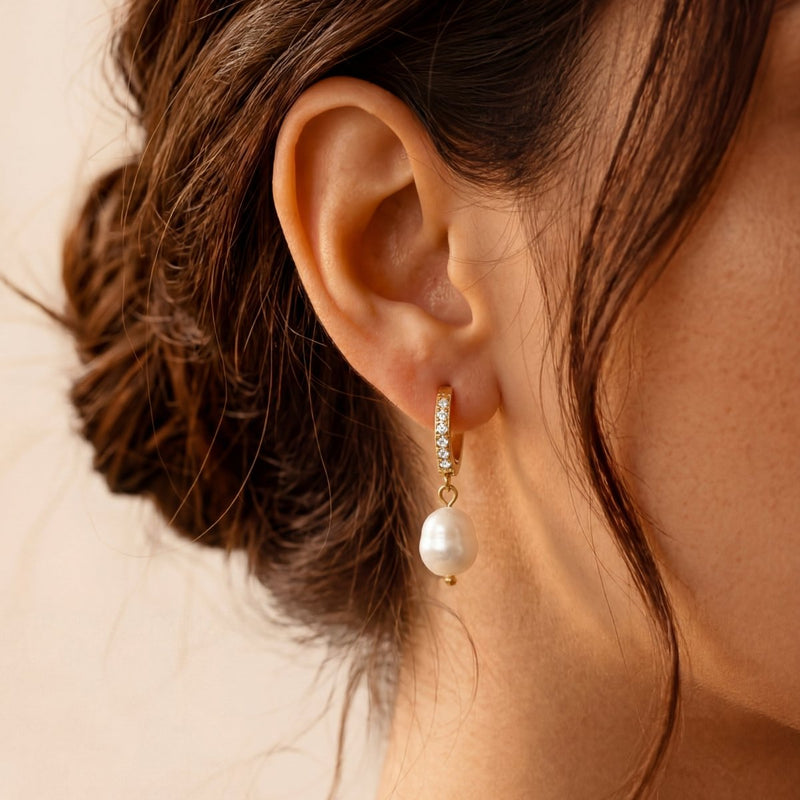 Boucles d'oreilles créoles Perle Nuances