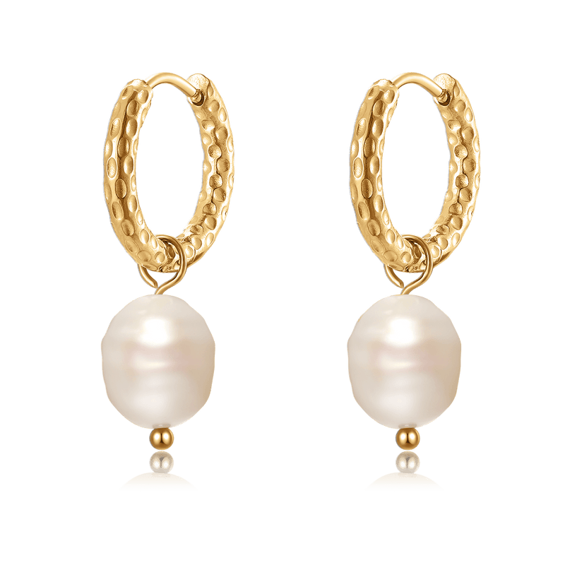 Boucles d'oreilles créoles perles élancées